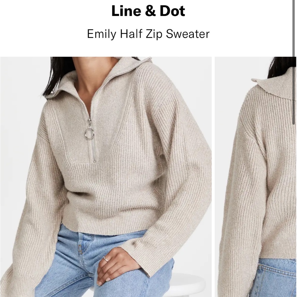 Line and Dot Emily Half Zip Sweater